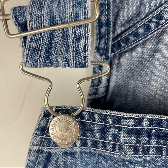 Warner Bros. Blue & White Looney Tunes Overalls - Picture 4 of 15